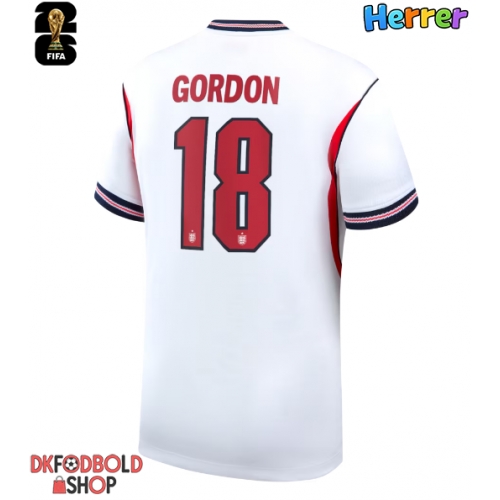 England Anthony Gordon #18 Hjemmebanetrøje VM 2026 Kort ærmer